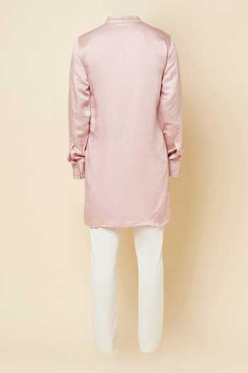 SPRING BREAK Embroidered Placket Kurta For Kids