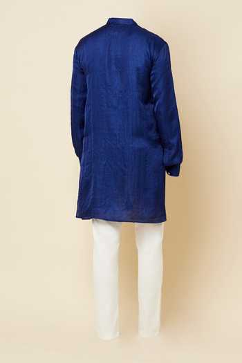 SPRING BREAK Mandarin Collar Kurta Set For Kids