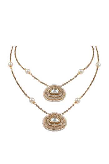 Joules by Radhika Myvra Embellished Layered Necklace 