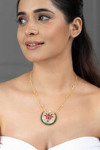Joules by Radhika Zayana Floral Pendant Necklace 