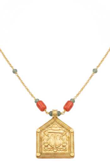Joules by Radhika_Gold Plated Kiyana Embellished Necklace _Online_at_Aza_Fashions