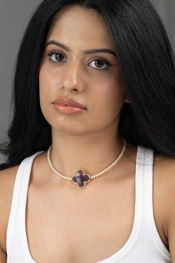 Joules by Radhika Vihana Pearl Choker Necklace  