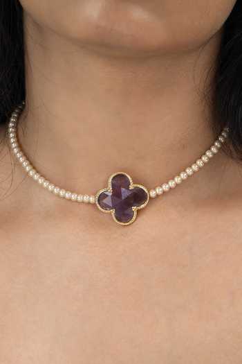 Buy Joules by Radhika Pink Vihana Pearl Choker Necklace Online at Aza Fashions Buy_Joules by Radhika_Pink Vihana Pearl Choker Necklace _Online_at_Aza_Fashions