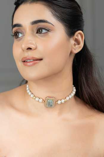 Joules by Radhika Kavya Pearl Choker Necklace 