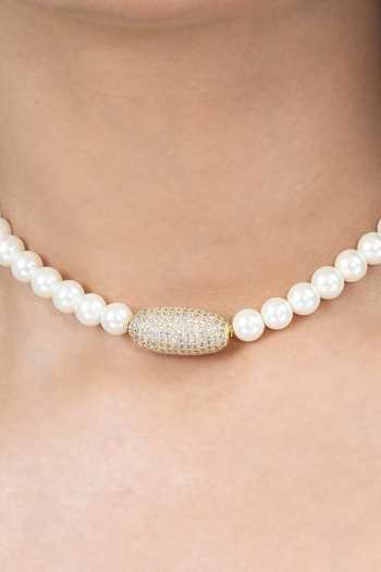 Joules by Radhika White Sayona Pearl Necklace Online at Aza Fashions Joules by Radhika_White Sayona Pearl Necklace _Online_at_Aza_Fashions
