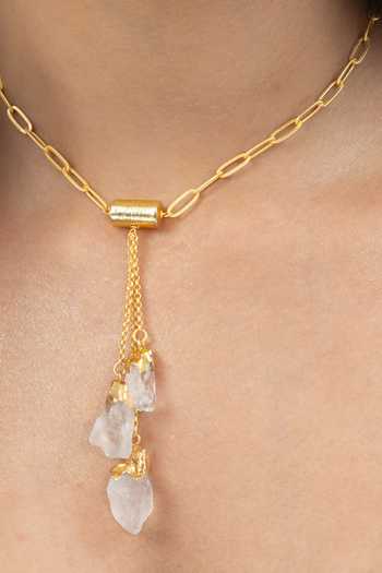 Joules by Radhika_Gold Plated Revika Pendant Necklace _Online_at_Aza_Fashions