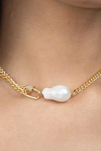 Buy Joules by Radhika Gold Plated Aarvya Pearl Necklace Online at Aza Fashions Buy_Joules by Radhika_Gold Plated Aarvya Pearl Necklace _Online_at_Aza_Fashions