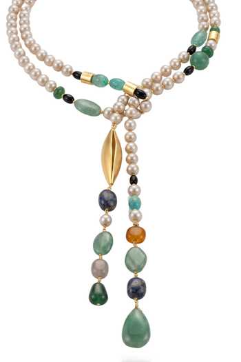 Joules by Radhika_Multi Color Tamira Layered Necklace _Online_at_Aza_Fashions