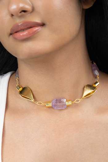 Joules by Radhika Vareya Amethyst Beads Necklace 