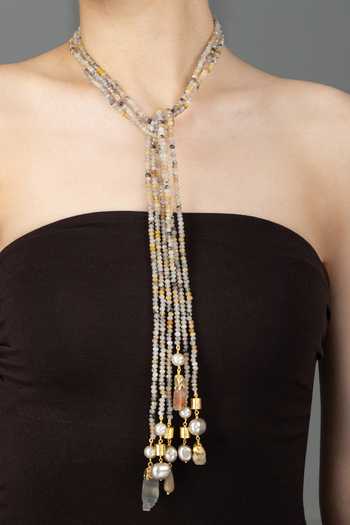 Joules by Radhika Nayesha Long Pearl Necklace 