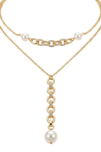 Joules by Radhika_Gold Plated Zorya Pearl Necklace _Online_at_Aza_Fashions