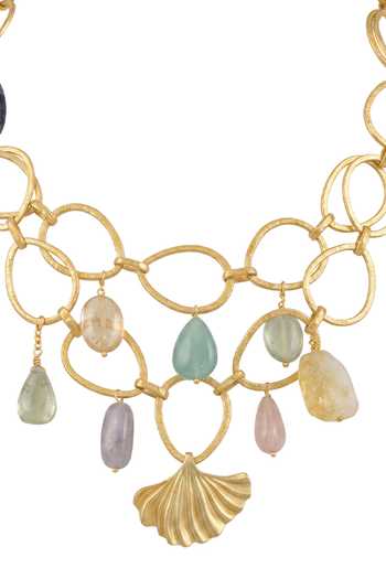 Joules by Radhika Gold Plated Mavina Layered Necklace Online at Aza Fashions Joules by Radhika_Gold Plated Mavina Layered Necklace _Online_at_Aza_Fashions