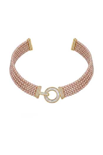 Joules by Radhika_Gold Plated Tanaya Pearl Choker Necklace _Online_at_Aza_Fashions