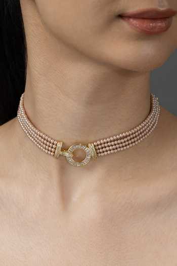 Joules by Radhika Tanaya Pearl Choker Necklace 