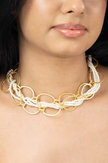 Joules by Radhika Gold Plated Samvika Pearl Necklace Online at Aza Fashions Joules by Radhika_Gold Plated Samvika Pearl Necklace _Online_at_Aza_Fashions