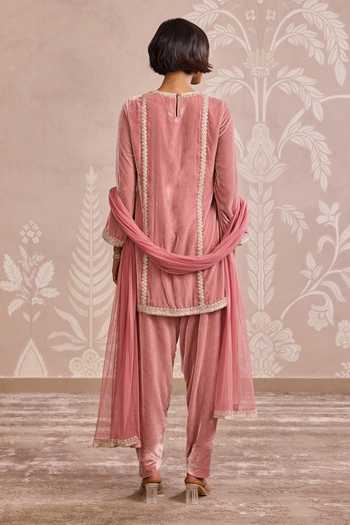 Ridhi Mehra Placement Embroidered Velvet Kurta Set 