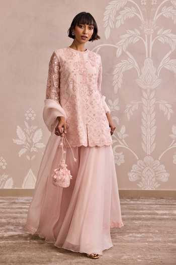 Ridhi Mehra Embroidered Straight Kurta Sharara Set