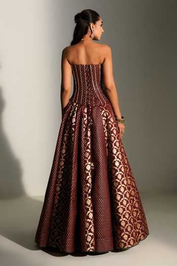 Mahima Mahajan Payal Embroidered Corset Gown With Dupatta 
