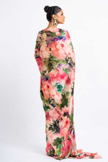 Studio 113 Ruby Abstract Print Saree With Running Blouse 