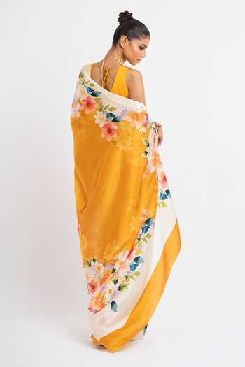Studio 113 Zeenat Print Saree With Running Blouse 