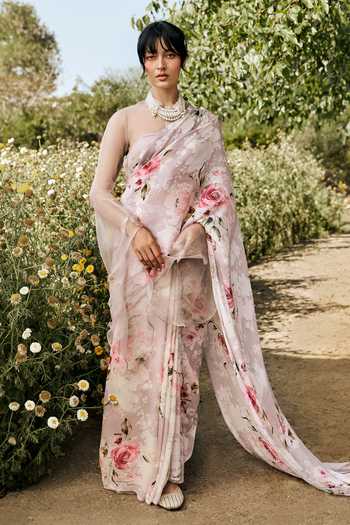 Studio 113 Veronica Printed Saree With Running Blouse 