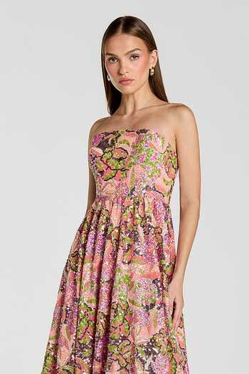 Mac Duggal Multi Color Polyester Bandeau Neck Floral Sequin Embroidered Strapless Dress Online at Aza Fashions Mac Duggal_Multi Color Polyester Bandeau Neck Floral Sequin Embroidered Strapless Dress _Online_at_Aza_Fashions