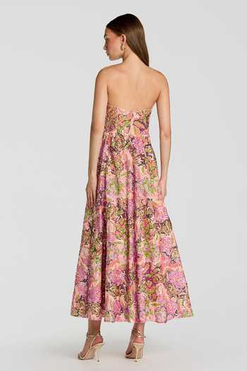 Mac Duggal Floral Sequin Embroidered Strapless Dress 