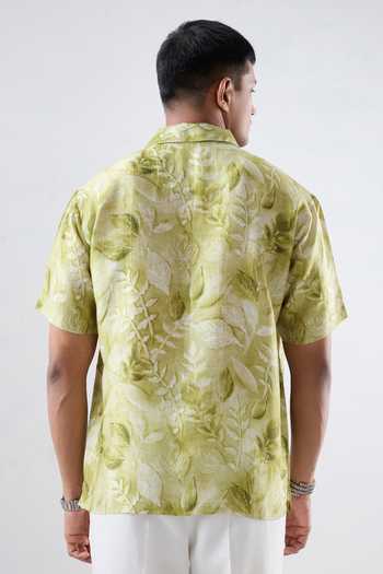 Raw & Rustic By Niti Bothra Leaf Print Regular Shirt 