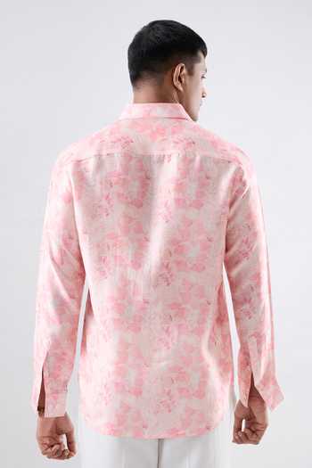 Raw & Rustic By Niti Bothra Leaf Print Full-Sleeve Shirt 