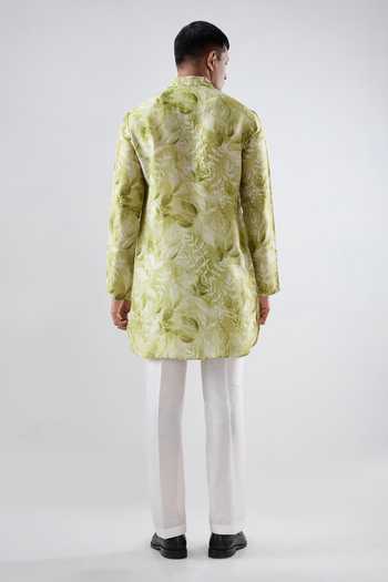 Raw & Rustic By Niti Bothra Leaf Print Short Kurta 