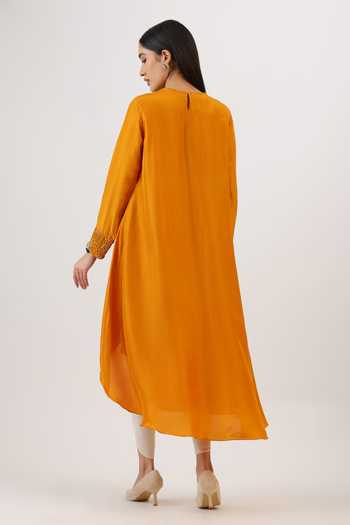 Vidushi Gupta Floral Hand Embroidered Kurta & Dhoti Pant Set 