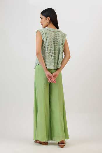 Vidushi Gupta Floral Embroidered Jacket & Sharara Set 