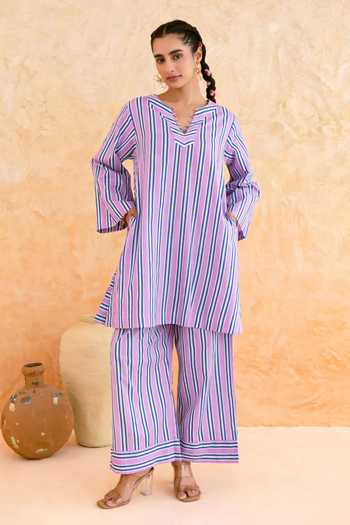 Myaara Stripe Print Kurta & Pant Set 