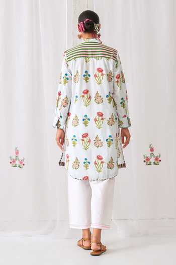 Myaara Floral Print Short Kurta & Pant Set 