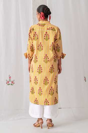 Myaara Floral Print Cotton Kurta & Pant Set 