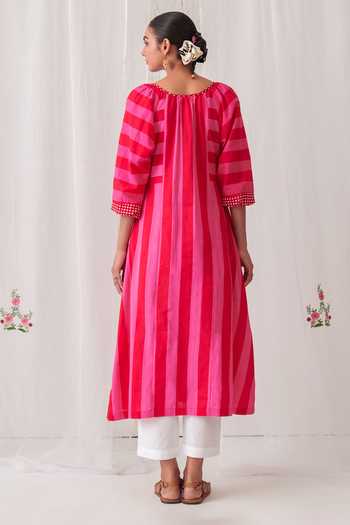Myaara Stripe Pattern Kurta & Pant Set 