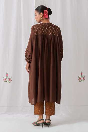 Myaara Gathered Printed Kurta With Pant 