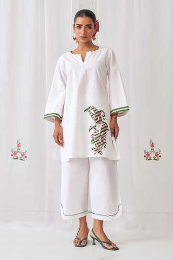 Myaara Embroidered Short Kurta & Pant Set 