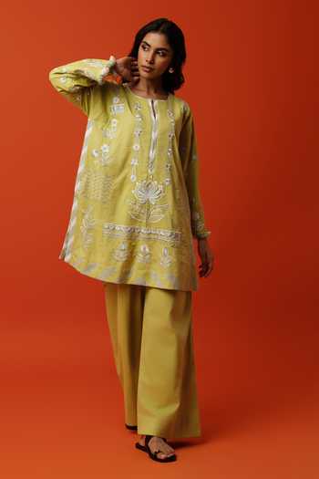 BO Tree Elea Embroidered Kurta & Pant Set 
