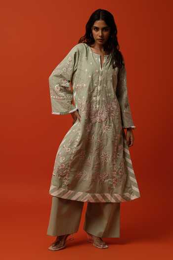BO Tree Eloise Embroidered Kurta & Palazzo Set 