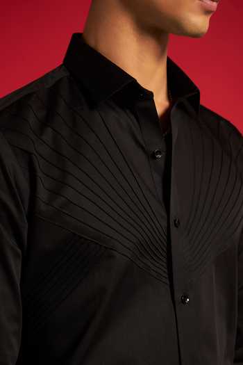 Shop_Philocaly_Black Cotton Nobel Shirt _Online_at_Aza_Fashions