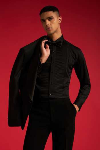Buy Philocaly Black Cotton Stride Shirt Online at Aza Fashions Buy_Philocaly_Black Cotton Stride Shirt _Online_at_Aza_Fashions
