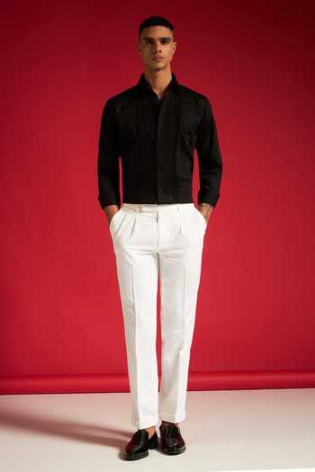 Philocaly_Black Cotton Prestige Shirt _Online_at_Aza_Fashions