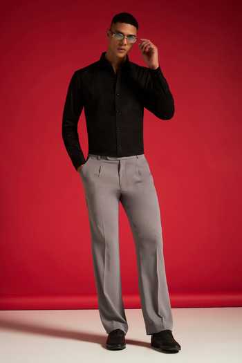 Buy_Philocaly_Black Cotton Cove Shirt _Online_at_Aza_Fashions