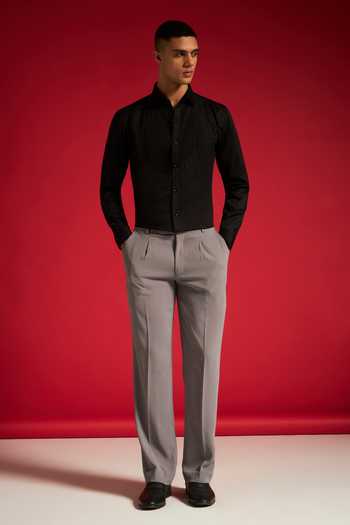 Shop_Philocaly_Black Cotton Cove Shirt _Online_at_Aza_Fashions