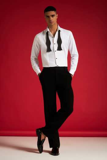 Philocaly White Cotton Arctic Shirt Online at Aza Fashions Philocaly_White Cotton Arctic Shirt _Online_at_Aza_Fashions