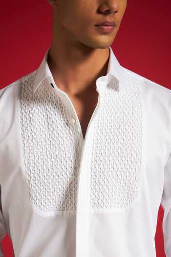 Buy Philocaly White Cotton Swan Shirt Online at Aza Fashions Buy_Philocaly_White Cotton Swan Shirt _Online_at_Aza_Fashions