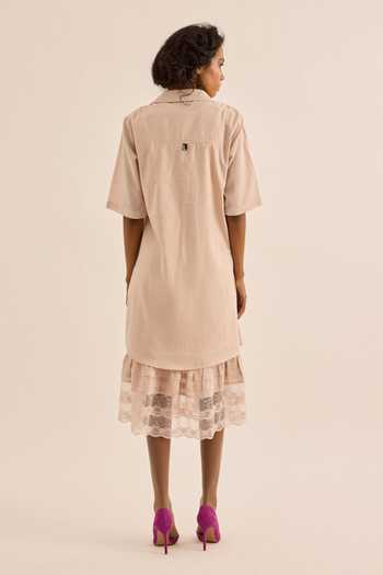 Kharakapas Opal Contrast Linig Shirt Dress 