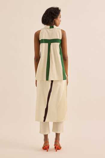 Kharakapas Laurel Striped Waistcoat 