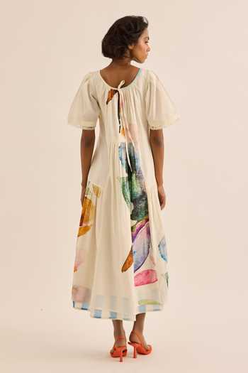 Kharakapas Petaline Floral Print Dress 